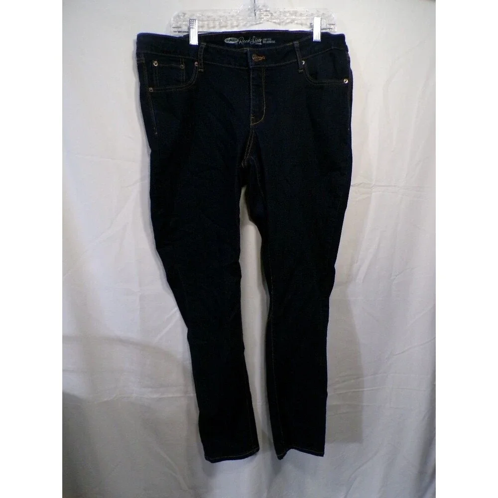 Old Navy RockStar Women's Jeans 16 Regular Dark Wash Skinny Low Rise